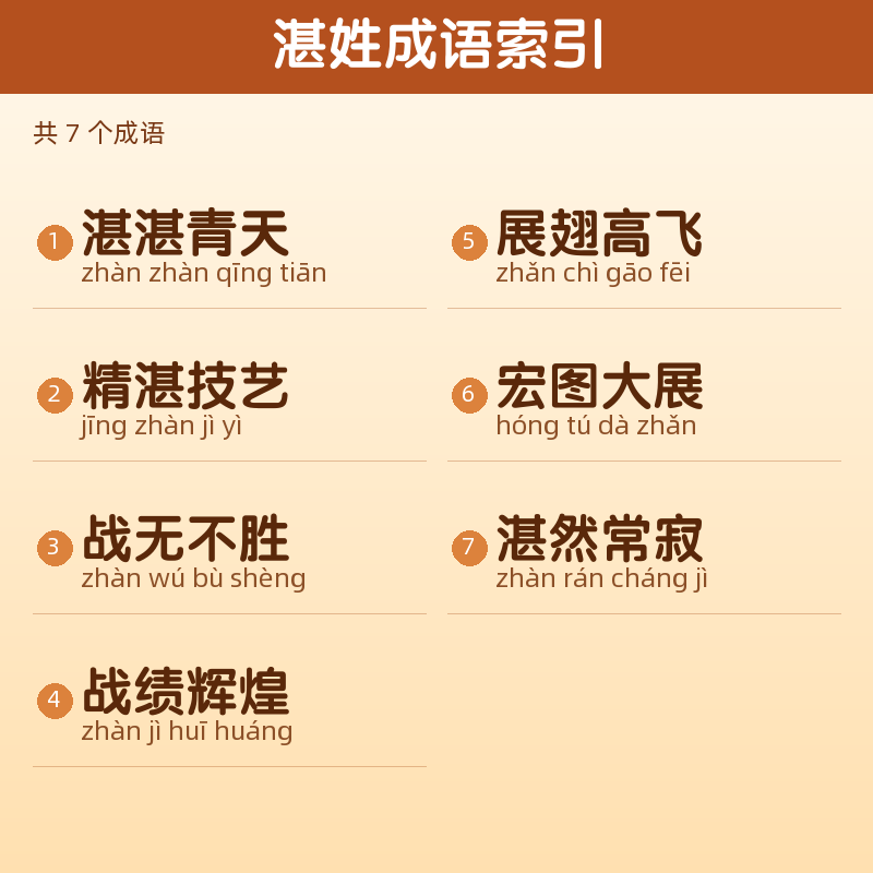 【湛】姓氏头像百家姓专属设计共178张高清出图可定制可改字 目录预览