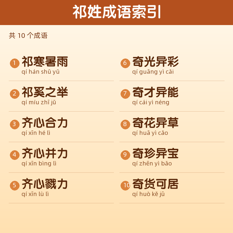 【祁】姓氏头像百家姓专属设计共170张高清出图可定制可改字 目录预览