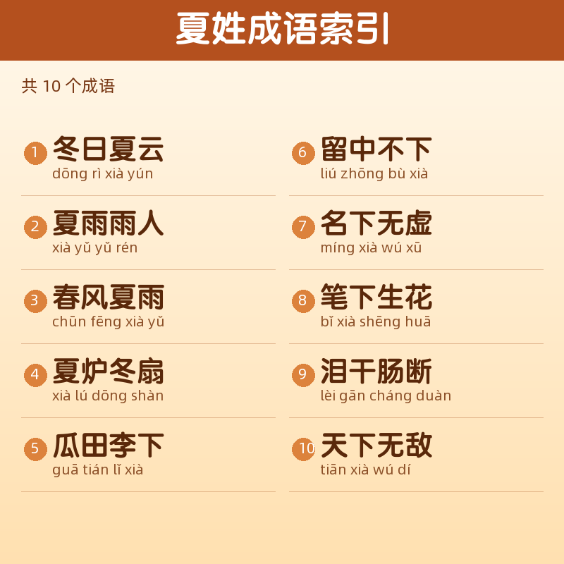 【夏】姓氏头像百家姓专属设计共158张高清出图可定制可改字 目录预览