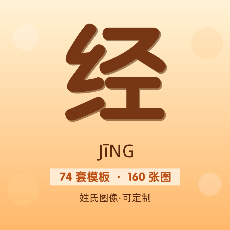 【经】姓氏头像百家姓专属设计共160张高清出图可定制可改字