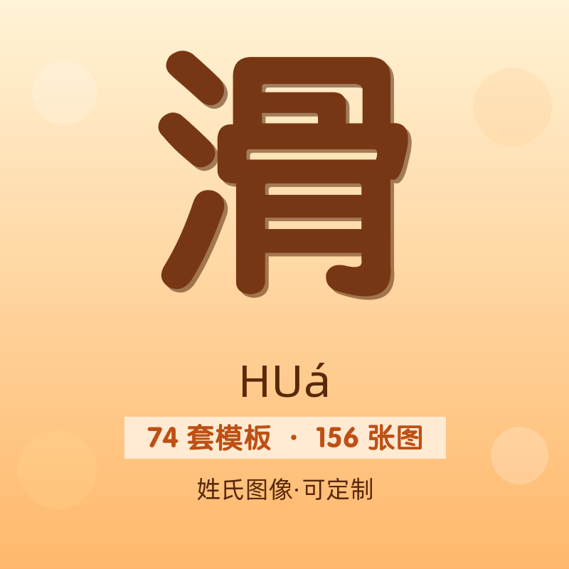 【滑】姓氏头像百家姓专属设计共156张高清出图可定制可改字