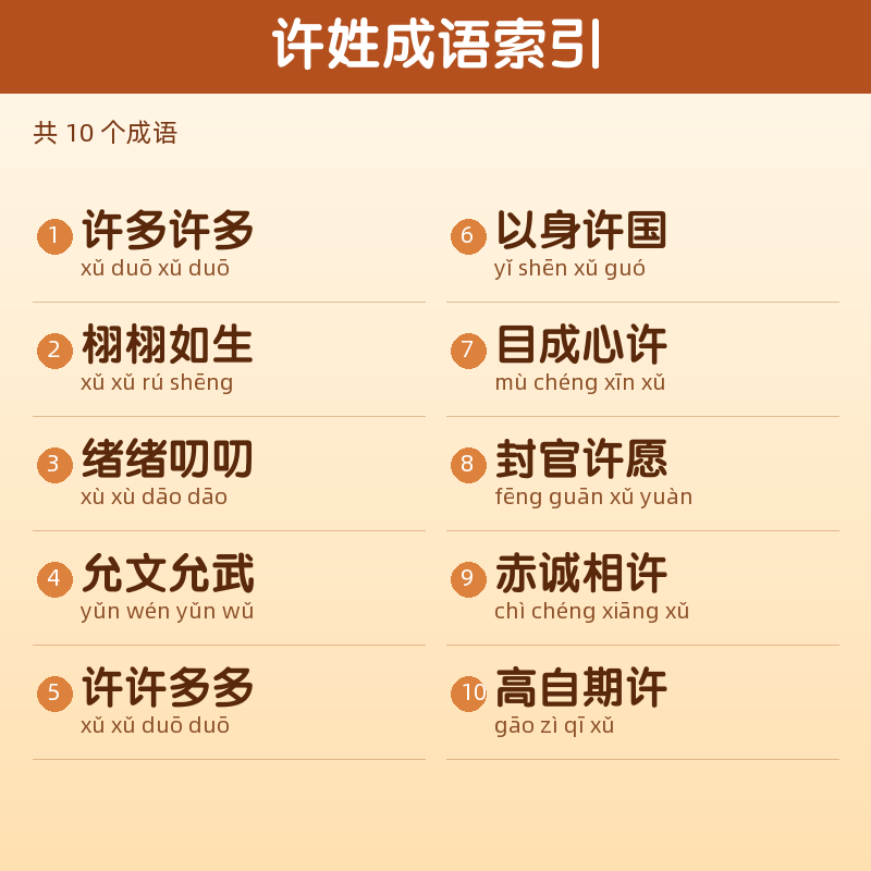 【许】姓氏头像百家姓专属设计共160张高清出图可定制可改字 目录预览