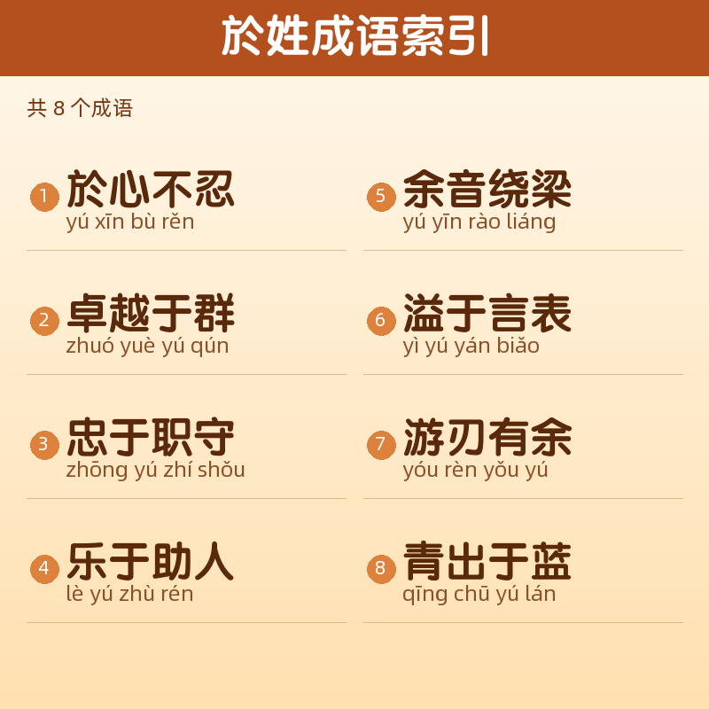 【於】姓氏头像百家姓专属设计共166张高清出图可定制可改字 目录预览
