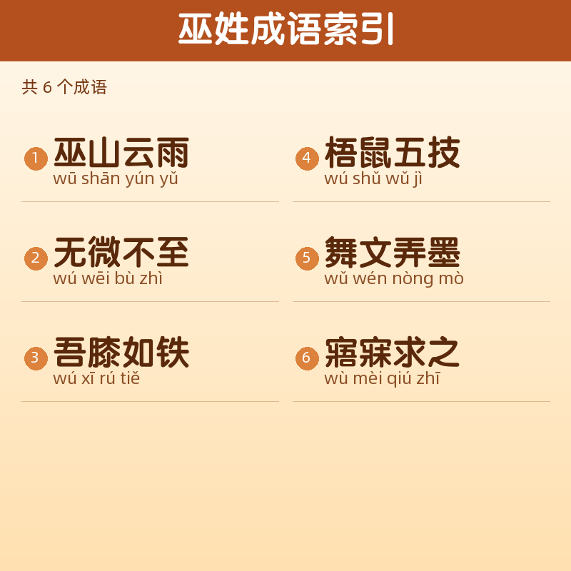 【巫】姓氏头像百家姓专属设计共172张高清出图可定制可改字 目录预览