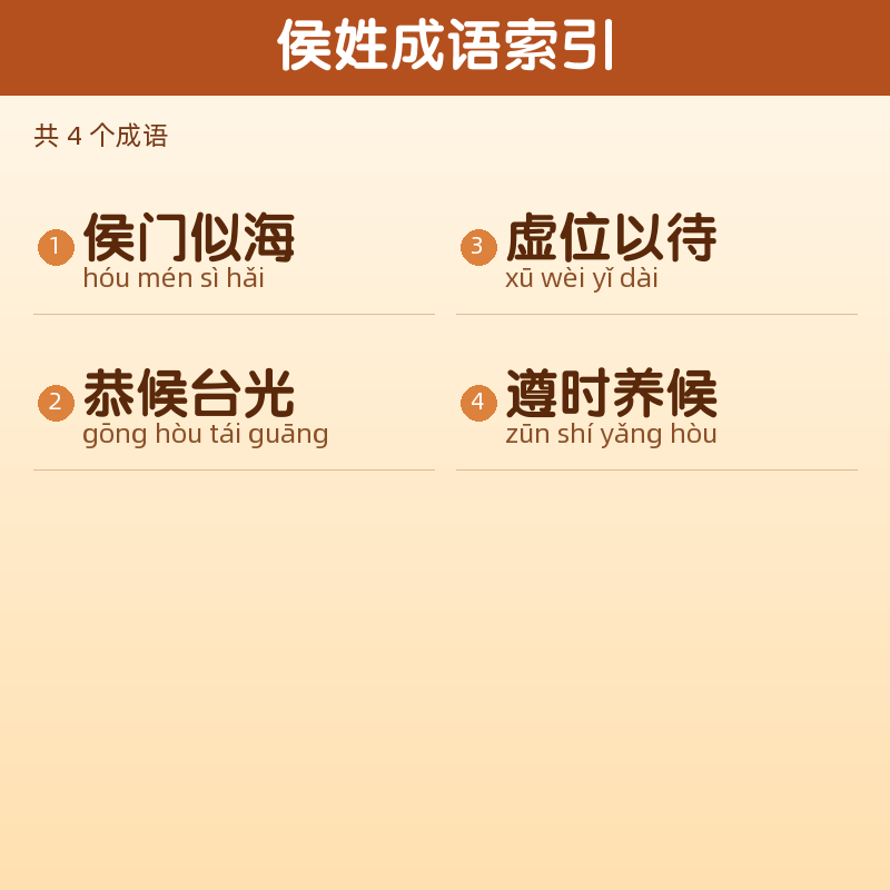 【侯】姓氏头像百家姓专属设计共161张高清出图可定制可改字 目录预览