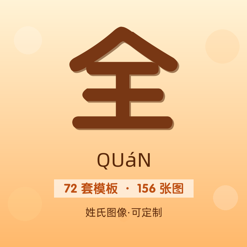 【全】姓氏头像百家姓专属设计共156张高清出图可定制可改字