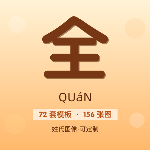 【全】姓氏头像百家姓专属设计共156张高清出图可定制可改字