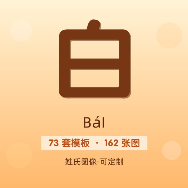 【白】姓氏头像百家姓专属设计共162张高清出图可定制可改字