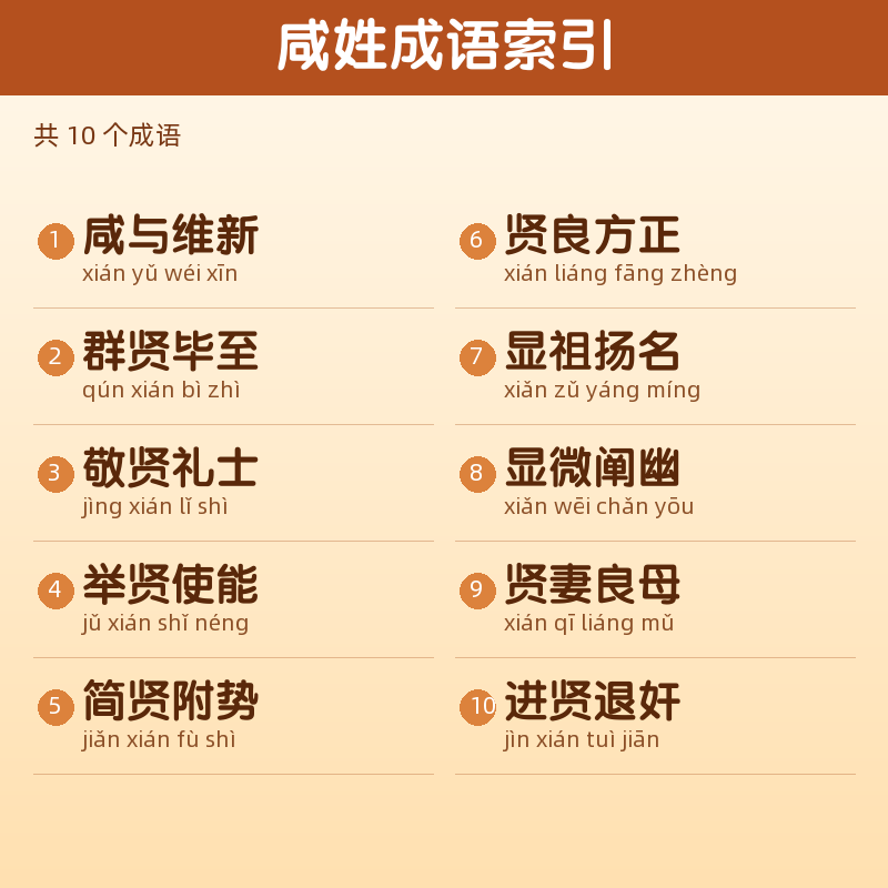 【咸】姓氏头像百家姓专属设计共162张高清出图可定制可改字 目录预览