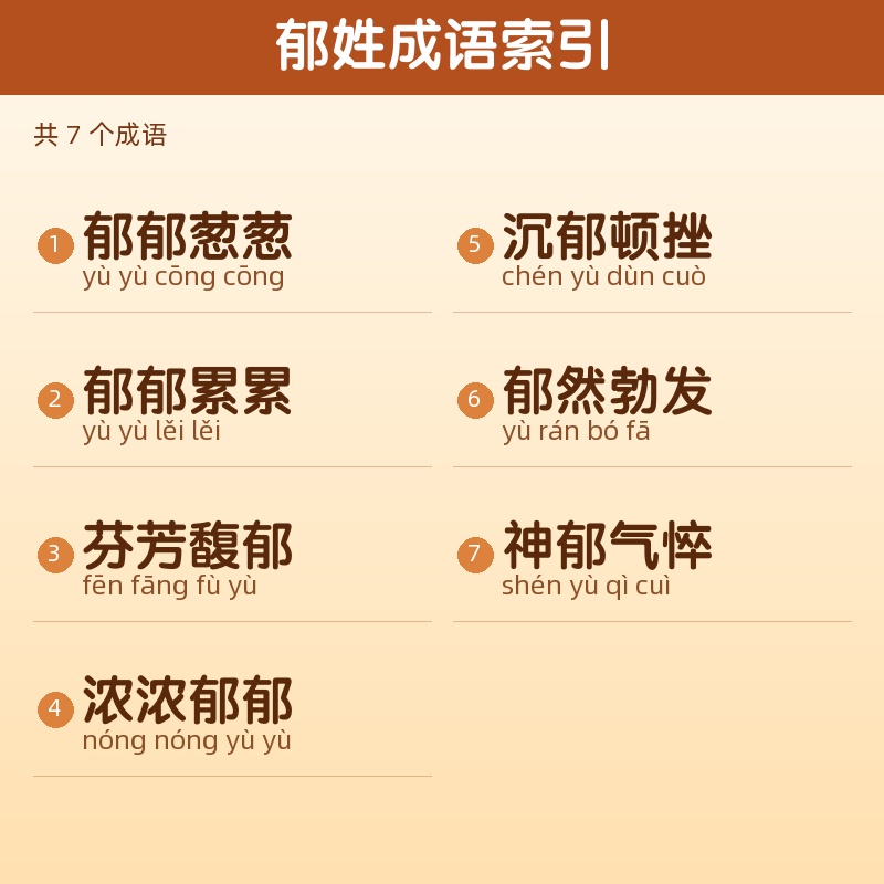 【郁】姓氏头像百家姓专属设计共36张高清出图可定制可改字 目录预览