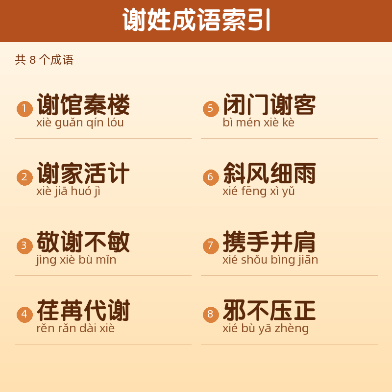 【谢】姓氏头像百家姓专属设计共156张高清出图可定制可改字 目录预览