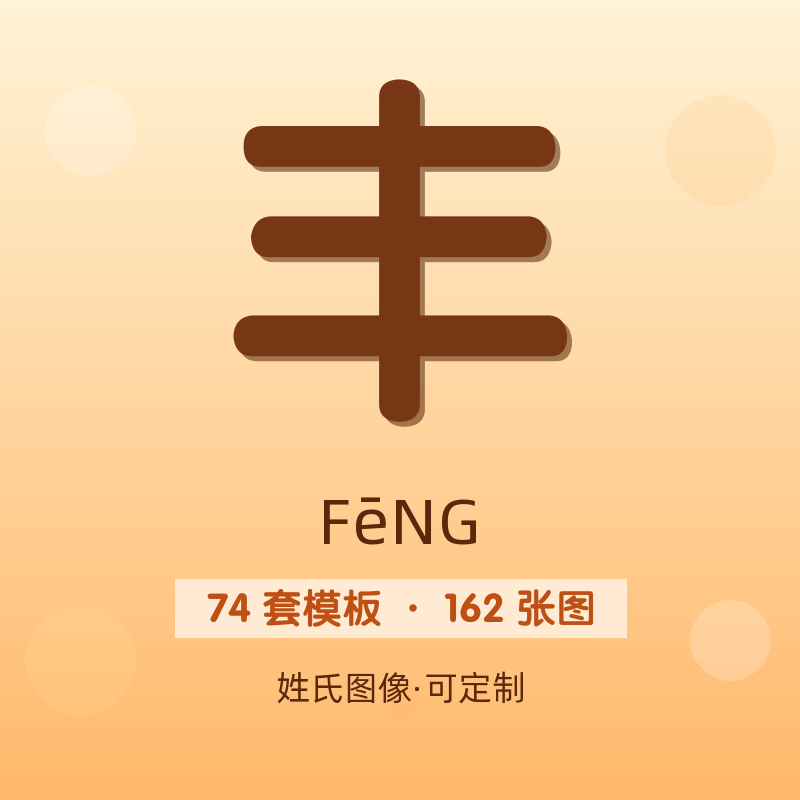 【丰】姓氏头像百家姓专属设计共162张高清出图可定制可改字