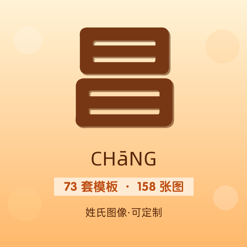 【昌】姓氏头像百家姓专属设计共158张高清出图可定制可改字