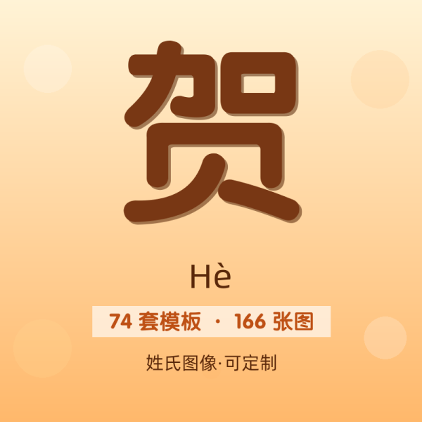 【贺】姓氏头像百家姓专属设计共166张高清出图可定制可改字