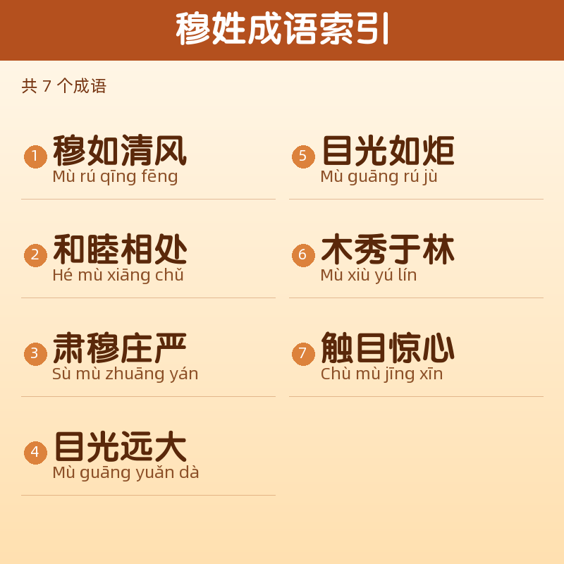 【穆】姓氏头像百家姓专属设计共160张高清出图可定制可改字 目录预览